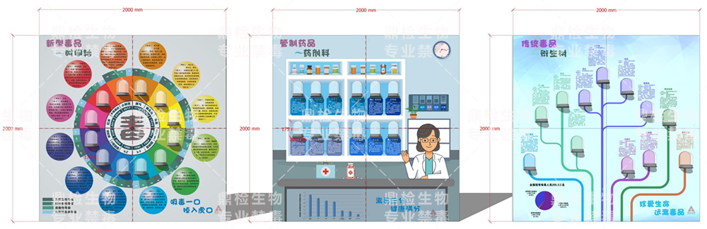 标准版识毒触控播报系统尺寸示意图