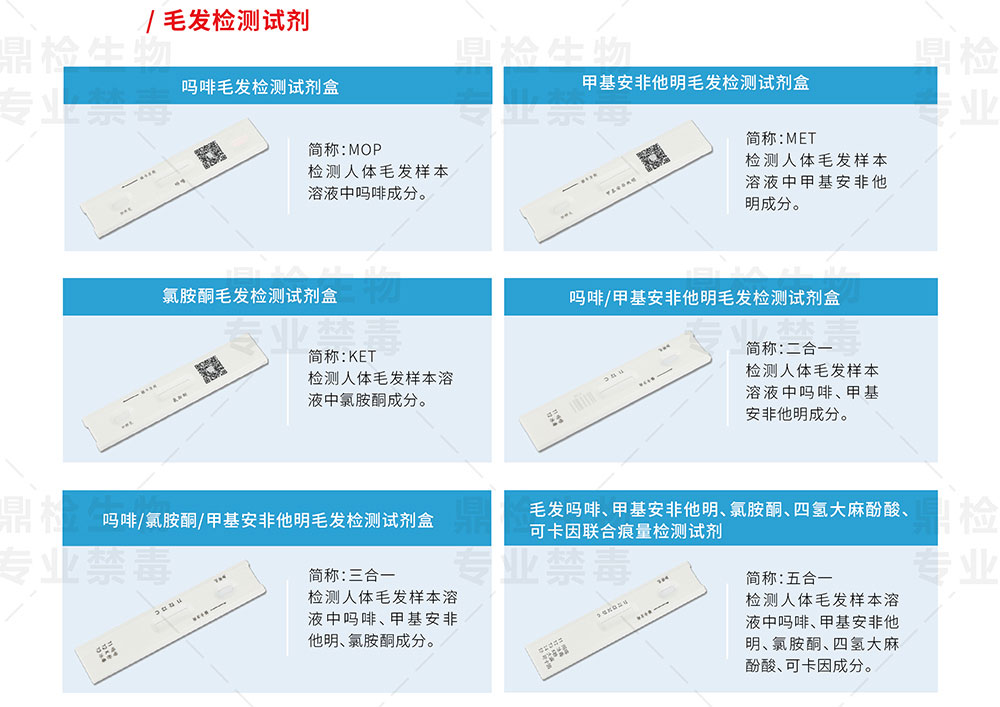 禁毒毛发检测试剂系列产品介绍详情图